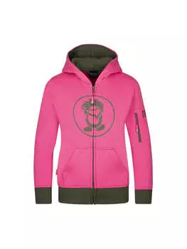 Пуловер с капюшоном Trollkids, цвет hellmagenta/dunkle olive