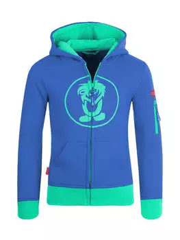 Пуловер с капюшоном Trollkids, цвет mitternachtsblau/minze dunkel