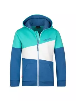 Пуловер с капюшоном Trollkids, цвет mitternachtsblau/minze dunkel