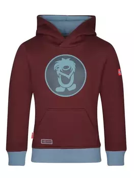 Пуловер с капюшоном Trollkids, красный