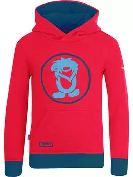 Пуловер с капюшоном Trollkids, красный
