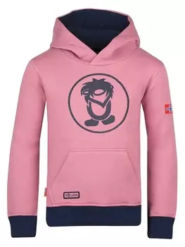 Пуловер с капюшоном Trollkids, розовый
