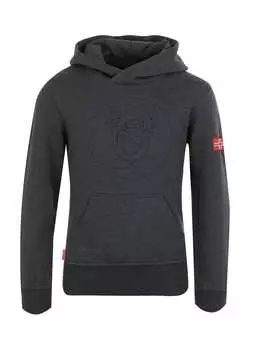 Пуловер с капюшоном Trollkids, серый