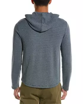 Пуловер с капюшоном в полоску Vince Heather, синий