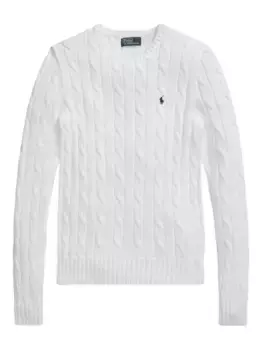 Пуловер с косой вязкой POLO RALPH LAUREN, белый