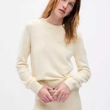 Пуловер с круглым вырезом Gap, белый