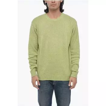 Пуловер с круглым вырезом из льняной смеси Corneliani, Green