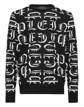 Пуловер с круглым вырезом LS Gothic Plein Philipp Plein, черный