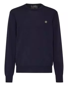 Пуловер с круглым вырезом LS Philipp Plein, цвет Dark Blue