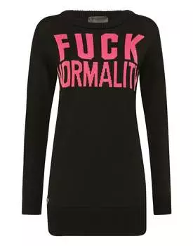 Пуловер с круглым вырезом LS Statement PHILIPP PLEIN, черный