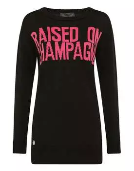 Пуловер с круглым вырезом LS Statement PHILIPP PLEIN, черный