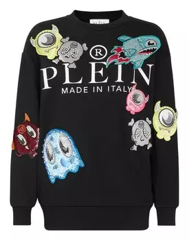 Пуловер с круглым вырезом Monsters с кристаллами Philipp Plein, мультиколор