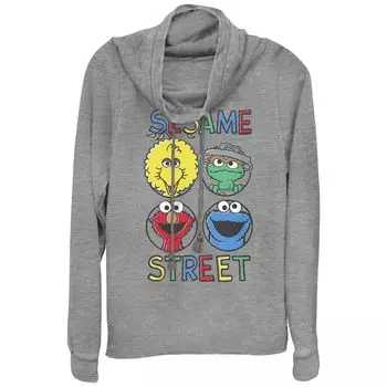 Пуловер с круглым вырезом «Улица Сезам» для юниоров Big Bird Elmo Cookie Monster Oscar The Grouch Licensed Character