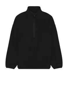 Пуловер с начесной молнией до половины длины Fear of God ESSENTIALS, черный