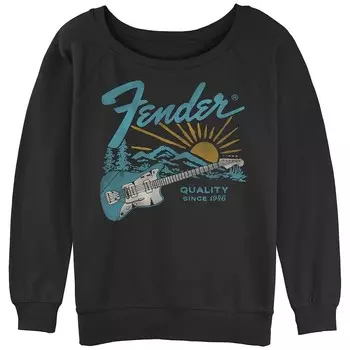 Пуловер с напуском из махрового материала Fender Guitar Sunset для юниоров и графическим рисунком Licensed Character, черный