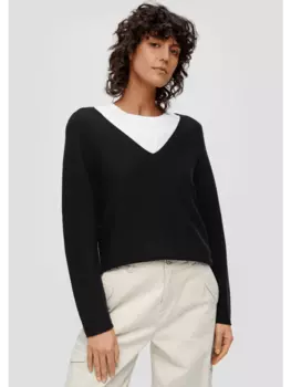 Пуловер s.Oliver, черный