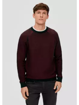 Пуловер s.Oliver, цвет rot/schwarz