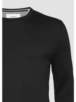 Пуловер s.Oliver Strickpullover langarm, черный