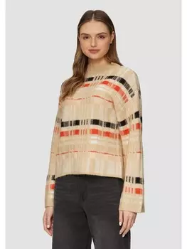 Пуловер s.Oliver Strickpullover langarm, цвет Beige-orange