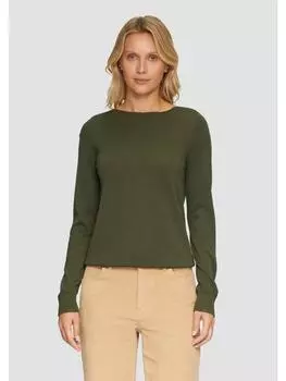 Пуловер s.Oliver Strickpullover langarm, оливковый