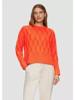 Пуловер s.Oliver Strickpullover langarm, оранжевый