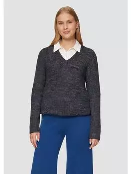 Пуловер s.Oliver Strickpullover langarm, синий