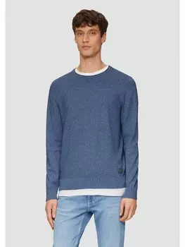 Пуловер s.Oliver Strickpullover langarm, синий