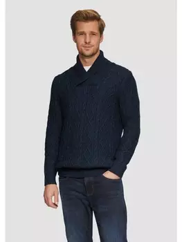 Пуловер s.Oliver Strickpullover langarm, синий