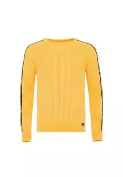 Пуловер с повседневным принтом CIPO & BAXX, желтый