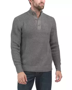 Пуловер с пуговицами Westont Jade на четверть пуговицы Southern Tide, цвет Heather Grey