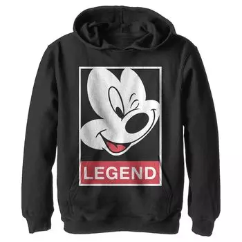 Пуловер с рисунком Микки Мауса Disney для мальчиков 8–20 лет Legend Winking Portrait и худи с рисунком Disney
