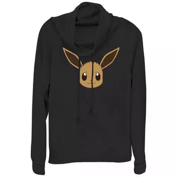 Пуловер с рисунком Pokmon Eevee Face для юниоров Licensed Character, черный