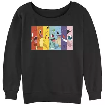 Пуловер с рисунком Pokmon Rainbow Grid для юниоров Licensed Character, черный