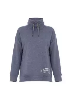 Пуловер с теплым воротником-стойкой CIPO & BAXX, индиго