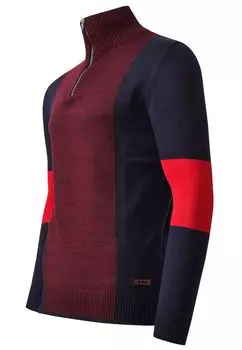 Пуловер с удобной полумолнией RUSTY NEAL, цвет Weinrot