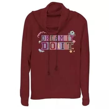 Пуловер с воротником-хомутом и графическим рисунком «Мечта принцесс Диснея для юниоров» Do it Doodles Disney