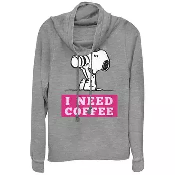 Пуловер с воротником-хомутом Peanuts I Need Coffee для юниоров Licensed Character