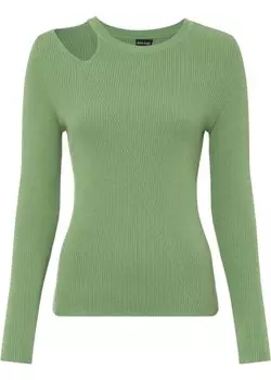 Пуловер с вырезом Bodyflirt, зеленый