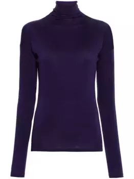 Пуловер с высоким воротником LEMAIRE, фиолетовый