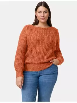 Пуловер SAMOON Langarm Rundhals, цвет caramel