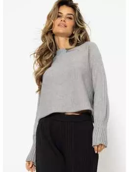 Пуловер SASSYCLASSY Crop Pullover, серый