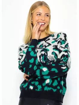 Пуловер SASSYCLASSY, цвет schwarz/wei/grn