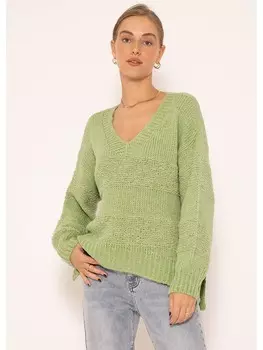 Пуловер SASSYCLASSY, зеленый