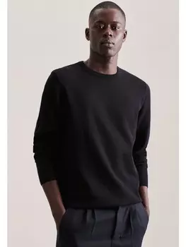 Пуловер Seidensticker Regular, черный