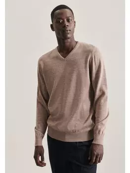 Пуловер Seidensticker Regular, коричневый