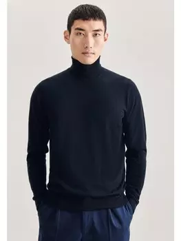 Пуловер Seidensticker Regular, темно-синий