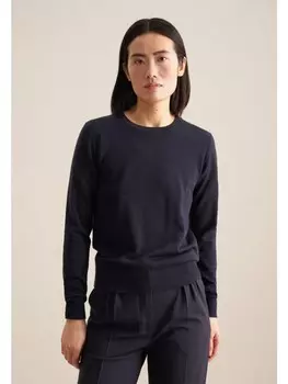 Пуловер Seidensticker Regular, темно-синий