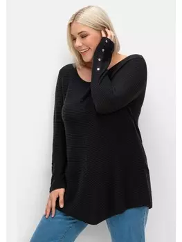 Пуловер sheego, черный