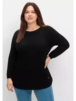 Пуловер sheego, черный