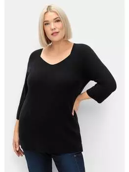 Пуловер sheego, черный